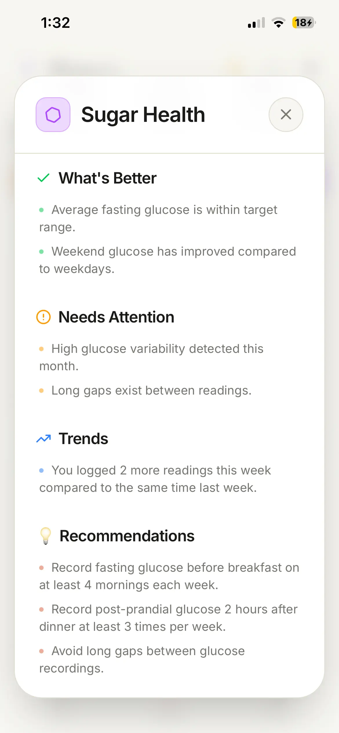 Glucose Tracking Screenshot 3