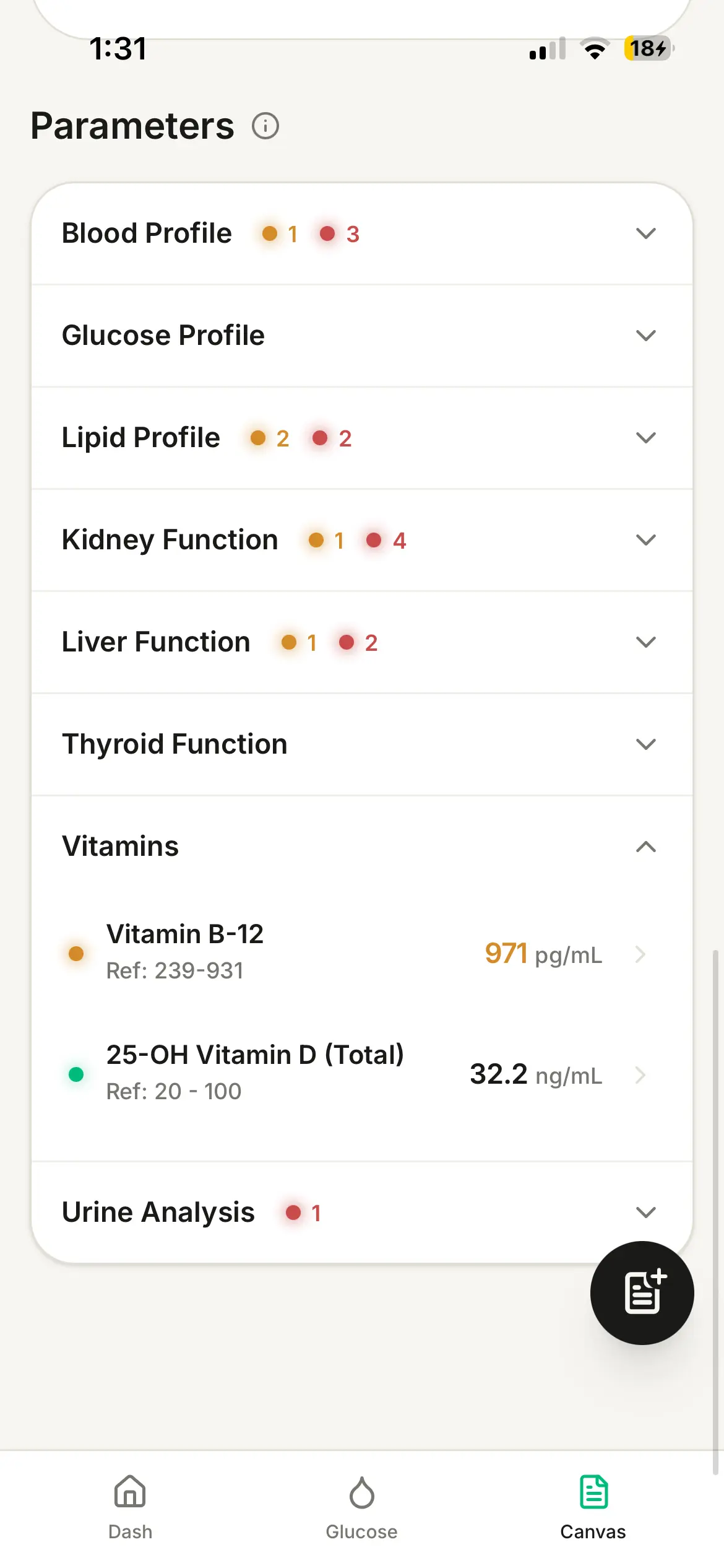 Health Canvas Screenshot 2